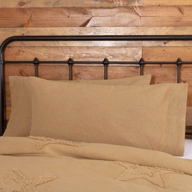 Burlap Natural King Pillow Case Set of 2 21x40 VHC Brands - The Fox Decor